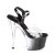 Pleaser ADORE-708T-1 Sandali con Plateau Fumo Trasparente Nero EU-40 / US-10