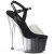 Pleaser ADORE-708T-1 Sandali con Plateau Fumo Trasparente Nero EU-36 / US-6