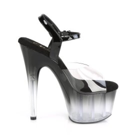 Pleaser ADORE-708T-2 Sandali con Plateau Fumo Trasparente Nero EU-41 / US-11