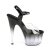 Pleaser ADORE-708T-2 Sandali con Plateau Fumo Trasparente Nero EU-41 / US-11