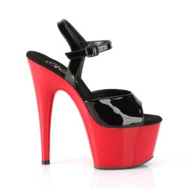 Pleaser ADORE-709 Sandali con Plateau Vernice Rosso Nero EU-35 / US-5