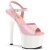 Pleaser ADORE-709 Sandali con Plateau Vernice Rosa Chiaro Bianco EU-35 / US-5