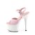 Pleaser ADORE-709 Sandali con Plateau Vernice Rosa Chiaro Bianco EU-38 / US-8