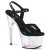 Pleaser ADORE-709HT Sandali con Plateau Ologramma Nero Trasparente EU-40 / US-10