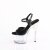 Pleaser ADORE-709HT Sandali con Plateau Ologramma Nero Trasparente EU-35 / US-5
