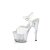 Pleaser ADORE-709HT Sandali con Plateau Ologramma Bianco Trasparente EU-35 / US-5