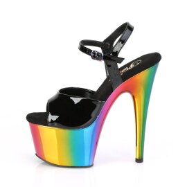 Pleaser ADORE-709RC Sandali con Plateau Vernice Nero Multicolore EU-38 / US-8