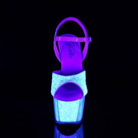 Pleaser ADORE-710UVG Sandali con Plateau Glitter Argento...
