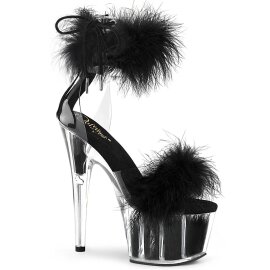 Pleaser ADORE-724F Sandali con Plateau Trasparente Nero...