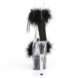 Pleaser ADORE-724F Sandali con Plateau Trasparente Nero EU-41 / US-11