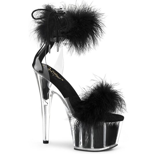 Pleaser ADORE-724F Sandali con Plateau Trasparente Nero EU-36 / US-6