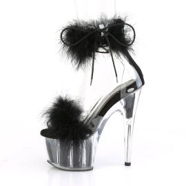 Pleaser ADORE-724F Sandali con Plateau Trasparente Nero EU-36 / US-6