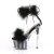 Pleaser ADORE-724F Sandali con Plateau Trasparente Nero EU-36 / US-6