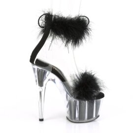 Pleaser ADORE-724F Sandali con Plateau Trasparente Nero EU-39 / US-9