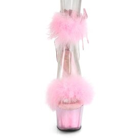 Pleaser ADORE-724F Sandali con Plateau Trasparente Rosa...
