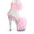 Pleaser ADORE-724F Sandali con Plateau Trasparente Rosa Chiaro EU-37 / US-7