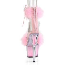 Pleaser ADORE-724F Sandali con Plateau Trasparente Rosa Chiaro EU-38 / US-8