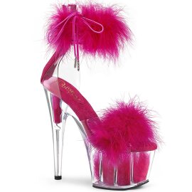 Pleaser ADORE-724F Sandali con Plateau Trasparente Rosa...