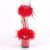Pleaser ADORE-724F Sandali con Plateau Trasparente Rosso EU-38 / US-8