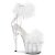 Pleaser ADORE-724F Sandali con Plateau Trasparente Bianco EU-35 / US-5