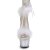 Pleaser ADORE-724F Sandali con Plateau Trasparente Bianco EU-35 / US-5