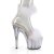 Pleaser ADORE-724F Sandali con Plateau Trasparente Bianco EU-37 / US-7