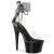 Pleaser ADORE-724RS Sandali con Plateau Strass Trasparente Nero EU-35 / US-5