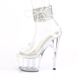 Pleaser ADORE-724RS Sandali con Plateau Strass Trasparente EU-35 / US-5