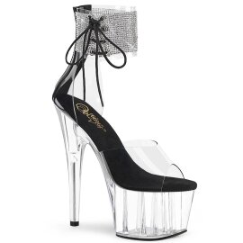 Pleaser ADORE-724RS Sandali con Plateau Strass Trasparente EU-38 / US-8