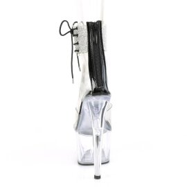 Pleaser ADORE-724RS Sandali con Plateau Strass Trasparente EU-38 / US-8