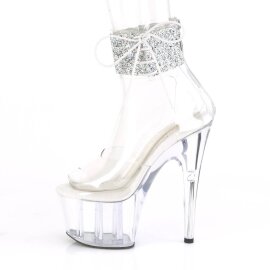 Pleaser ADORE-724RS-02 Sandali con Plateau Strass Trasparente EU-35 / US-5