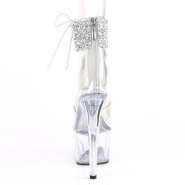 Pleaser ADORE-724RS-02 Sandali con Plateau Strass Trasparente EU-35 / US-5