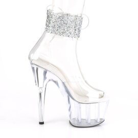 Pleaser ADORE-724RS-02 Sandali con Plateau Strass Trasparente EU-35 / US-5