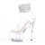 Pleaser ADORE-724RS-02 Sandali con Plateau Strass Trasparente EU-35 / US-5