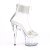 Pleaser ADORE-727RS Sandali con Plateau Strass Trasparente Argento EU-35 / US-5