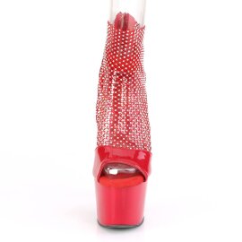 Pleaser ADORE-765RM Sandali con Plateau Rete Vernice Rosso EU-35 / US-5