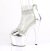 Pleaser ADORE-765RM Sandali con Plateau Rete Cromato Argento EU-37 / US-7