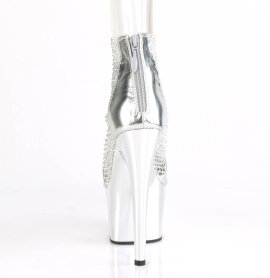 Pleaser ADORE-765RM Sandali con Plateau Rete Cromato Argento EU-38 / US-8