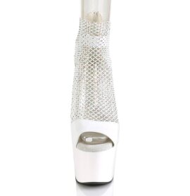 Pleaser ADORE-765RM Sandali con Plateau Rete Vernice Bianco EU-35 / US-5