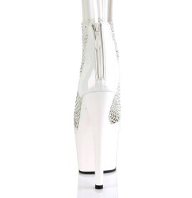 Pleaser ADORE-765RM Sandali con Plateau Rete Vernice Bianco EU-35 / US-5