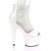 Pleaser ADORE-765RM Sandali con Plateau Rete Vernice Bianco EU-35 / US-5