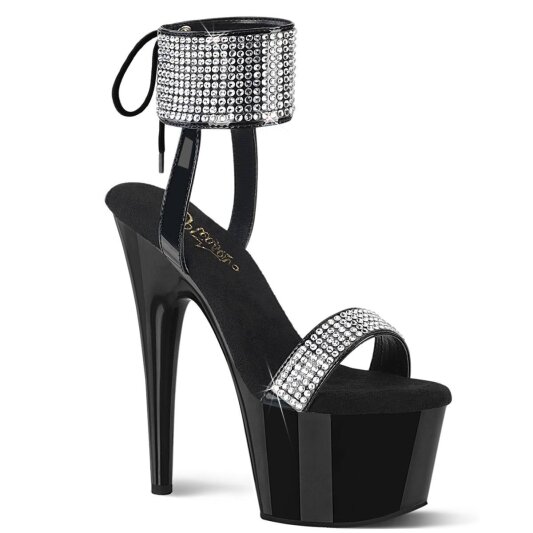 Pleaser ADORE-770 Sandali con Plateau Vernice Strass Nero EU-35 / US-5