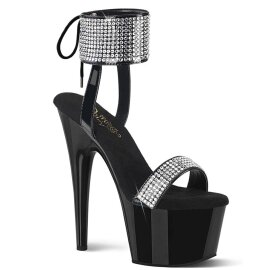 Pleaser ADORE-770 Sandali con Plateau Vernice Strass Nero EU-35 / US-5