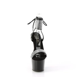 Pleaser ADORE-770 Sandali con Plateau Vernice Strass Nero EU-35 / US-5