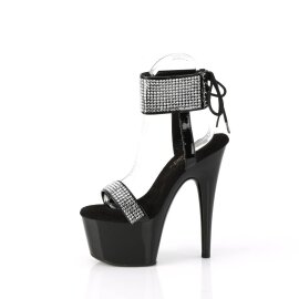 Pleaser ADORE-770 Sandali con Plateau Vernice Strass Nero EU-35 / US-5