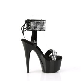 Pleaser ADORE-770 Sandali con Plateau Vernice Strass Nero EU-35 / US-5