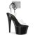 Pleaser ADORE-791-2RS Sandali con Plateau Vernice Strass Trasparente Nero EU-41 / US-11