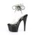 Pleaser ADORE-791-2RS Sandali con Plateau Vernice Strass Trasparente Nero EU-41 / US-11