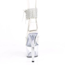 Pleaser ADORE-791-2RS Sandali con Plateau Vernice Strass Trasparente EU-41 / US-11