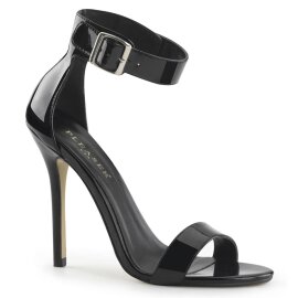 Pleaser AMUSE-10 Sandali con Plateau Vernice Nero EU-42 / US-12
